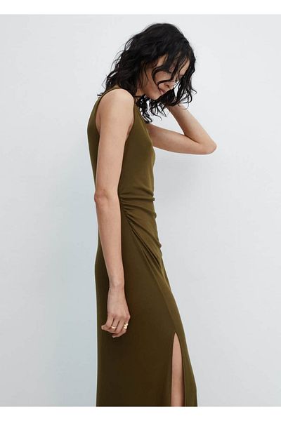 MANGO Woman Flounced Cut-out Detailed Dress