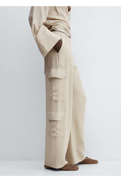 MANGO Woman Pleated Cargo Pants