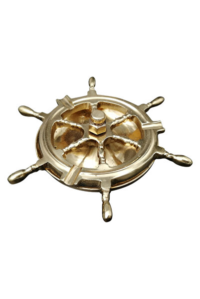 PM Dizayn منفضة سجائر على دفة نحاسية مقاس 15 سم