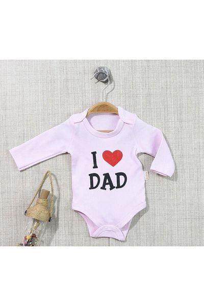 TRENDİMİZBİR I Dad Printed Snap Baby Bodysuit