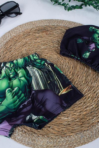 TRENDİMİZBİR Baby Boy Bonnet Swim Shorts - Character Printed