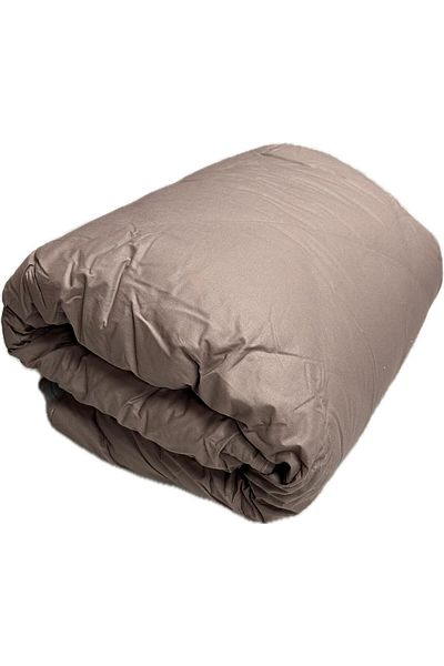 Clasy Ranforce Quilt Single - Two Colors Brown and White