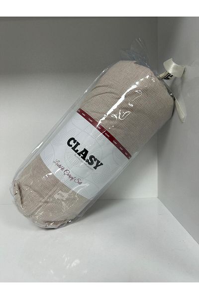 Clasy طقم ملاءات مطاطية من رانفورس، قهوة حليب مخططة مزدوجة