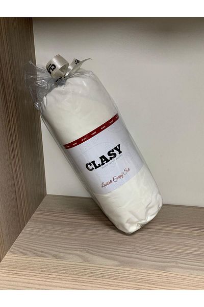 Clasy Ranforce Fitted Sheet Set Single White