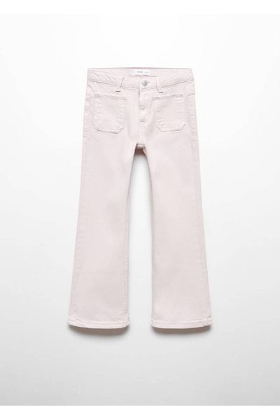 MANGO Kids Jeanshose mit ausgestelltem Bein und Taschen