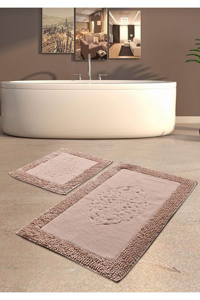Madame Clean Home Set de toaletă din bumbac special din 2 piese, cu model otoman, pulbere