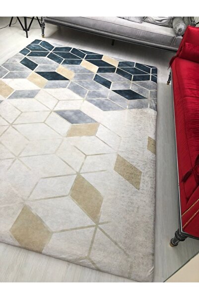 Madame Clean Home Covor din catifea de mătase cu model piramidal de pulbere