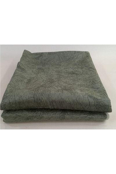 Selçuklu Tekstil Vein Patterned and Shiny Dark Green Sponge Sofa Sofa Bed Cover