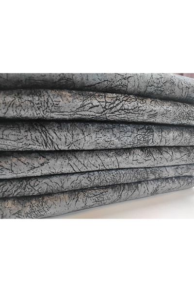 Selçuklu Tekstil Sponge Sofa Sofa Bed Cover Vein Patterned Shiny Anthracite Gray