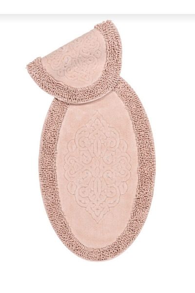 Madame Clean Home Set de toaletă din bumbac special din bumbac, 2 bucăți, model oval, pulbere