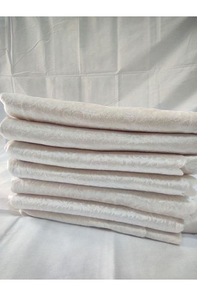 Selçuklu Tekstil Sponge Sofa Sofa Bed Cover, Self-Patterned, Bright Cream