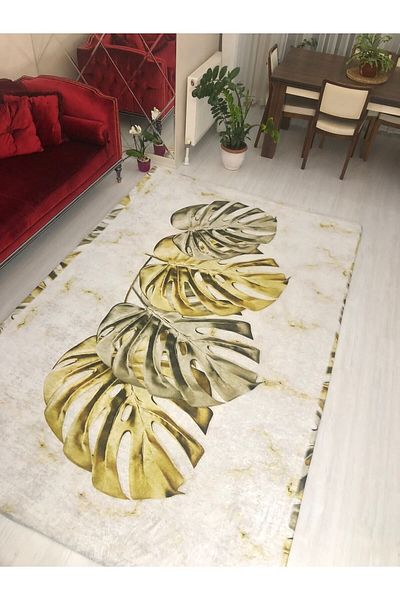 Madame Clean Home Noul Model Green Leaf Model Catifea Covor Husa