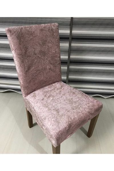 Madame Clean Home Κάλυμμα καρέκλας Lycra 6 τεμαχίων Silk Velvet Vein Pattern