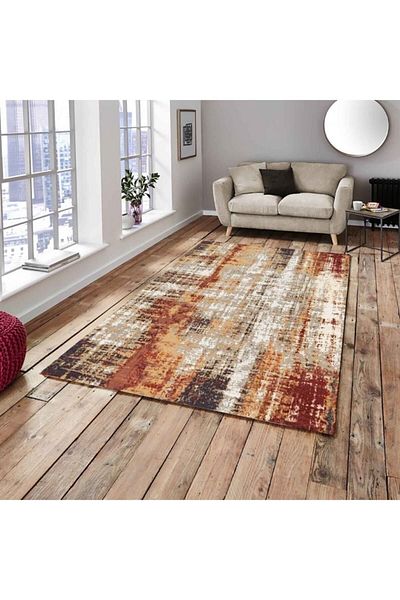 Madame Clean Home غطاء سجادة مخملية حريرية موديل أحمر كلاريت