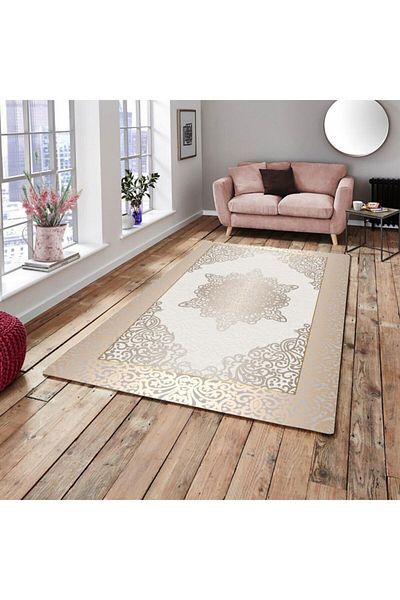 Madame Clean Home غطاء سجادة مطاطي مخملي حريري Mk047