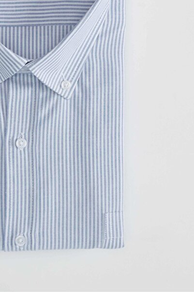 Tudors Cămașă cu dungi pentru bărbați, mărime mare