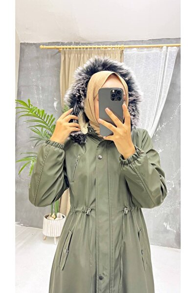 Vibeys Collection Γυναικείο χειμωνιάτικο παλτό & παλτό πλήρους μήκους με γούνα στο εσωτερικό και αδιάβροχο