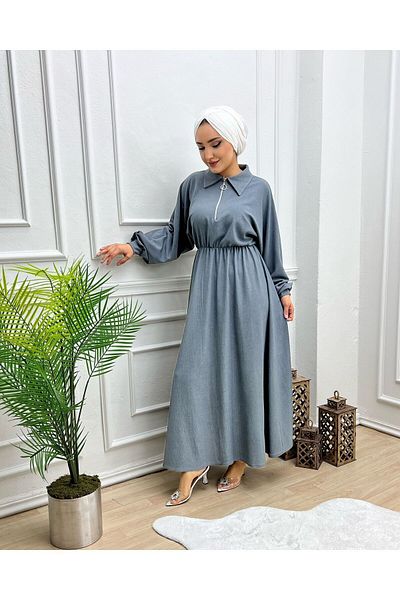 Vibeys Collection Φόρεμα Hijab με μακρύ ύφασμα