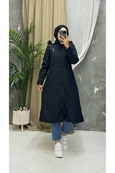 Vibeys Collection معطف وسترة شتوية نسائية مقاومة للماء مع فرو من الداخل