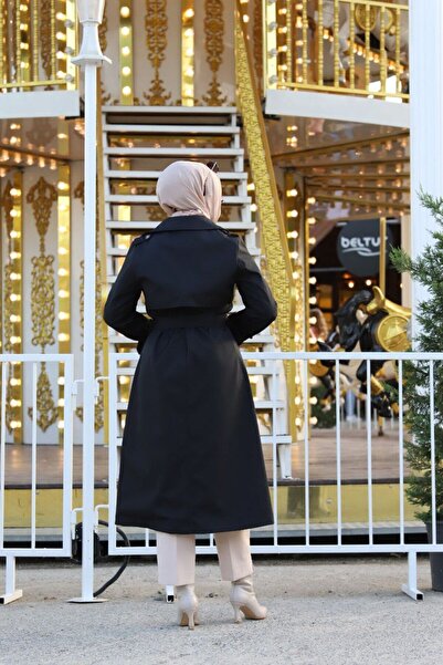 Vibeys Collection Αδιάβροχη γυναικεία καμπαρντίνα με επένδυση στη μέση και ζώνη