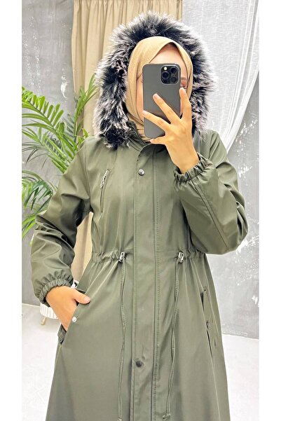 Marjinal City Γυναικείο χειμωνιάτικο παλτό & παλτό πλήρους μήκους με γούνα στο εσωτερικό και αδιάβροχο