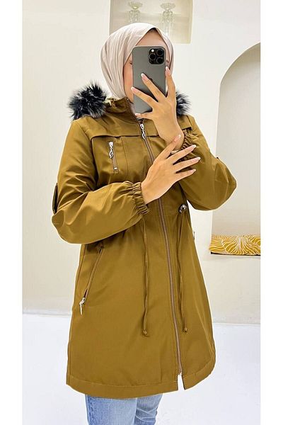 Vibeys Collection Дамско зимно палто и яке с подплата от кожа и водоустойчивост