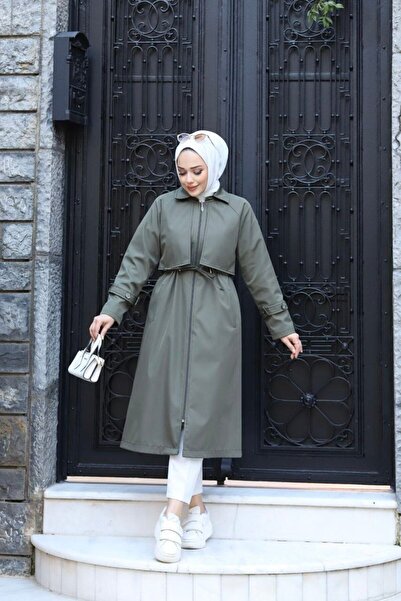 Vibeys Collection Αδιάβροχη γυναικεία καμπαρντίνα με επένδυση με φερμουάρ