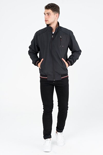 Marjinal City Μαύρο πουκάμισο με επένδυση από νερό και αντιανεμικό εποχιακό α...