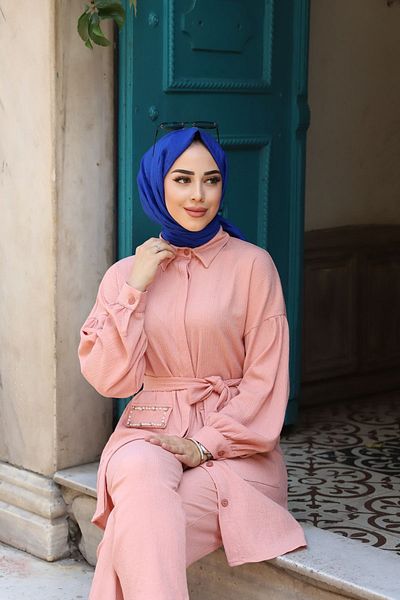 Vibeys Collection Ζωντανό διπλό κοστούμι με μαργαριταρένιες τσέπες