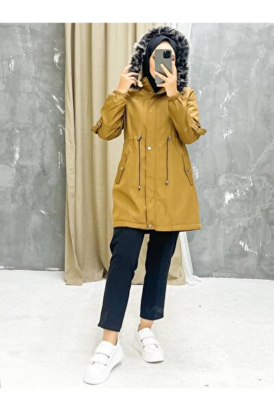 Vibeys Collection Γούνινο εσωτερικό και αδιάβροχο γυναικείο χειμωνιάτικο παλτό & παλτό