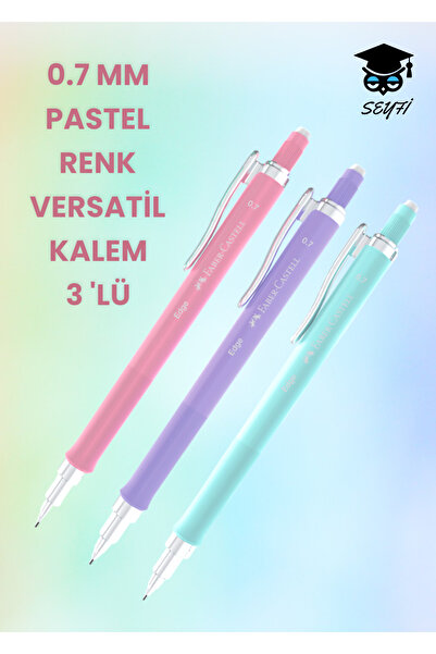 Faber Castell 0.7 MM PASTEL RENK VERSATİL KALEM  3 'LÜ FABER CASTELL EDGE