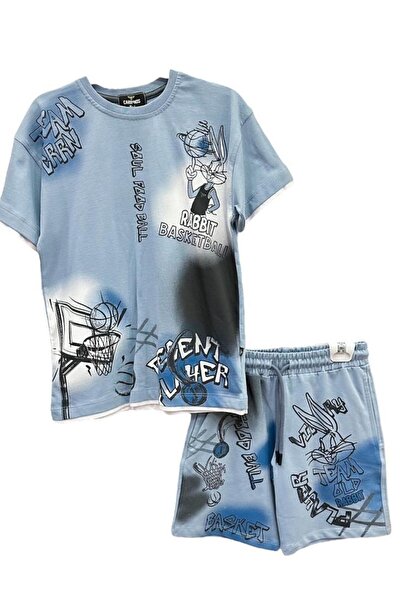 Carinos Set de pantaloni scurți cu scris Bugs Bunny pentru băieți