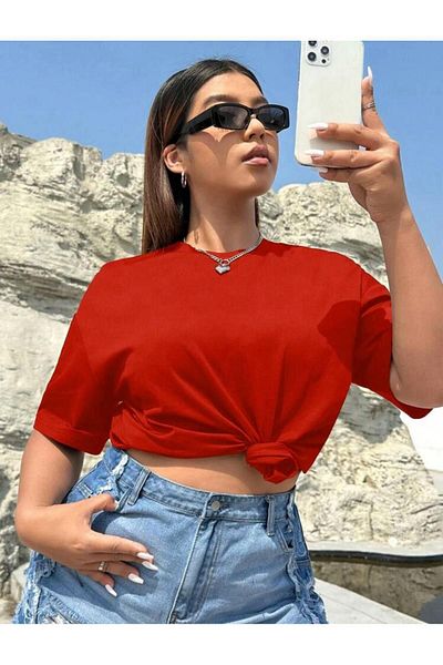 EFFRENATU Plus Size Bright Colored T-Shirt