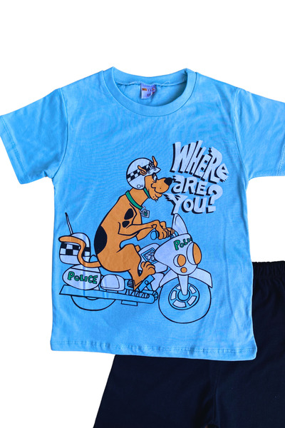 Nisankids Ανδρικό παιδικό κοστούμι Scooby Doo με στάμπα - 100% βαμβάκι, ένα μέγεθος