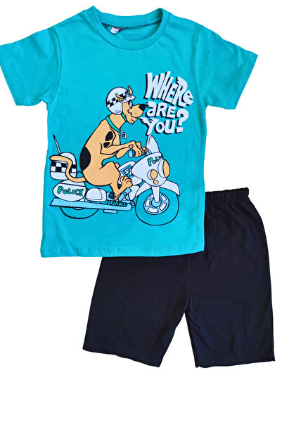 Nisankids بدلة للأولاد بطبعة سكوبي دو - 100% قطن، مقاس واحد