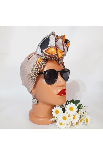 oben hobi إكسسوار شعر باندانا سلكي على الطراز الأفريقي، مشبك من القماش للنساء