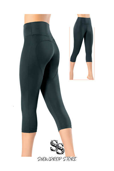 KOTA Kusursuz Siyah Kısa Her Tarza Uygun Yüksek Bel - Toparlayıcı Tayt