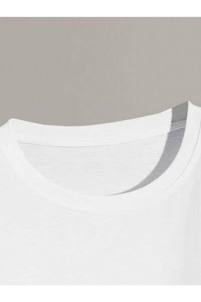 Mad&Calf Unisex Black-White 2 Pack Oversize Crew Neck T-shirt