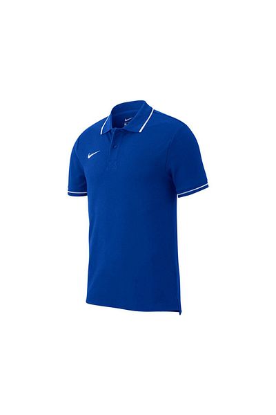 Nike Μπλε ανδρικό μπλουζάκι πολο ποδοσφαίρου - Club19 Ss AJ1502-463