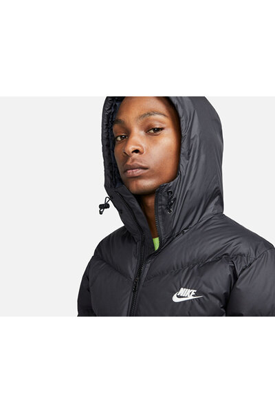 Nike Black Men's Casual Coat - M Nk Sf Wr Pl-Fld Hd Jkt FB8185-010