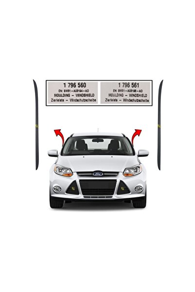 Genel Markalar Ford Focus Ön Cam Fitil Takımı Dış Kenar Direk Lastiği Sol Sağ...