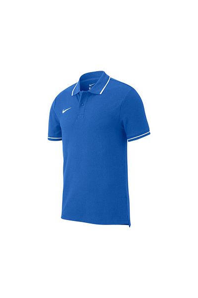 Nike Μπλε παιδικό μπλουζάκι πολο ποδοσφαίρου - Y Polo, Tm Club19, SS AJ1546-463