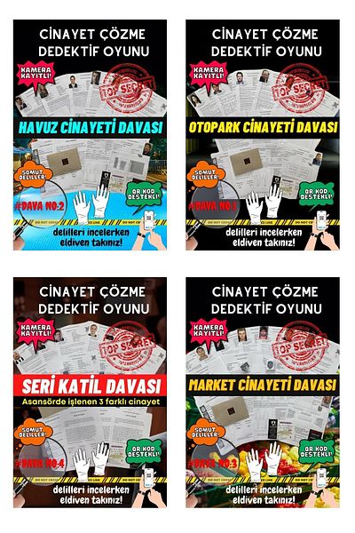 GameBulance 10 Pack Murder Solving - Economic Package Detective Game - Unsolved Cases - Killer Kim Game