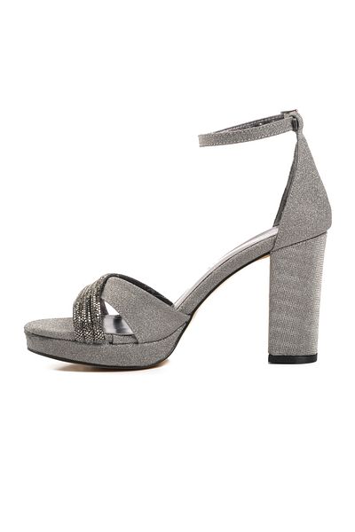 AYAKMOD 655328 Platinum Women's Evening Dress Heeled Shoes