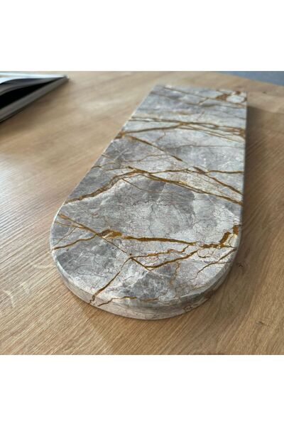 LİSPERA Galapagos Luxury Gray Marble Presentation Holder