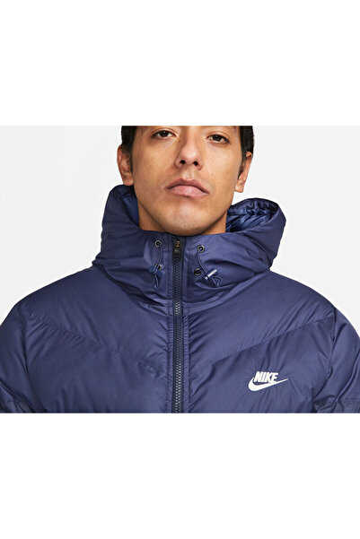 Nike Erkek Günlük Mont M Nk Sf Wr Pl-Fld Hd Jkt FB8185-410 Mavi