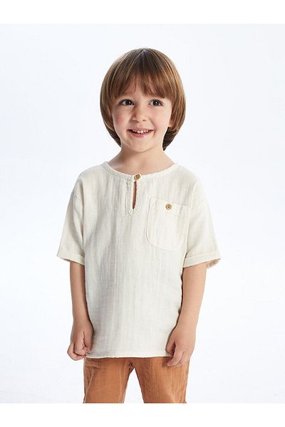 LC Waikiki LCW Baby Crew Neck Short Sleeve T-Shirt and Pants for Baby Boy - Set of 2