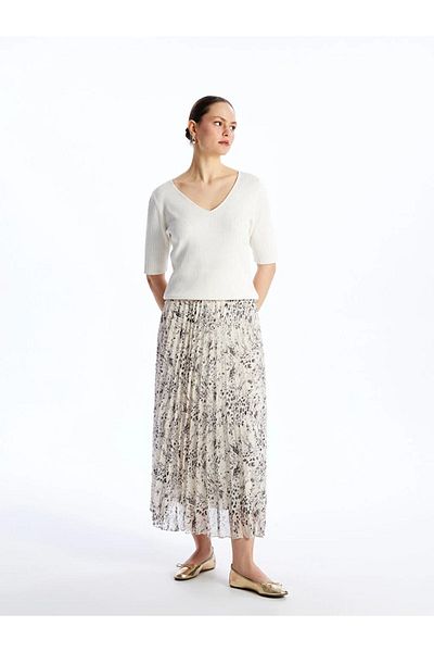 LC Waikiki LCW Modest Ελαστική μέση Γυναικεία φούστα με άνετη εφαρμογή