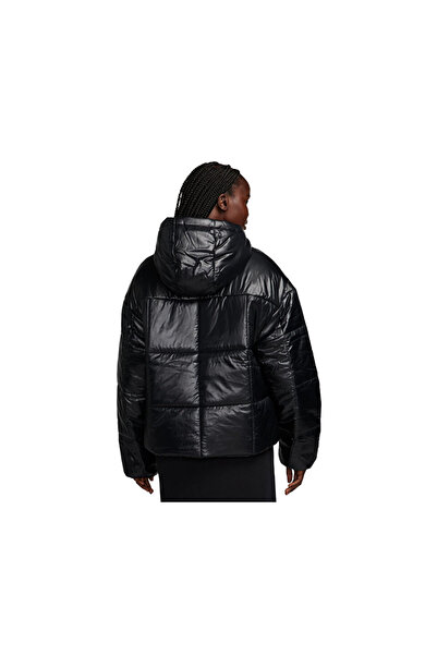 Nike Kadın Günlük Therma Fit Şişme Mont Sportswear Classic Puffer Shine FB8769-010 Siyah