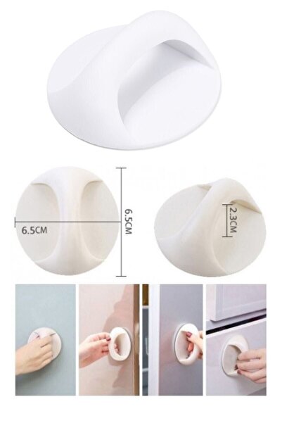 RELATOS 2 Adet Mobilya Hırdavat Kulp Sap Sürgü Pencere Kapı Dolap Kapağı Tutucu Tutacağı Yapışkanlı Tutacak